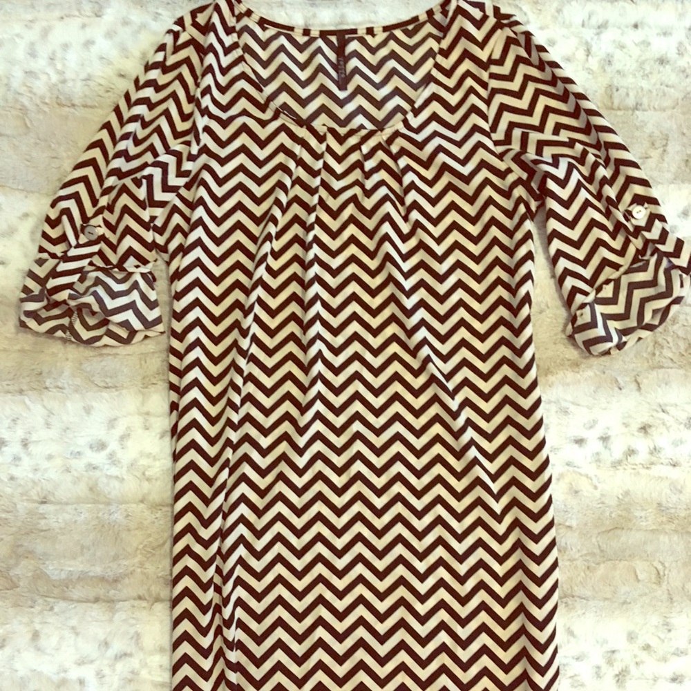 Chevron midi dress